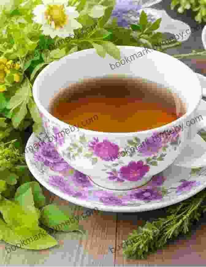 A Steaming Mug Of Herbal Tea, Surrounded By Fresh Herbs All In (The Naturals 3)