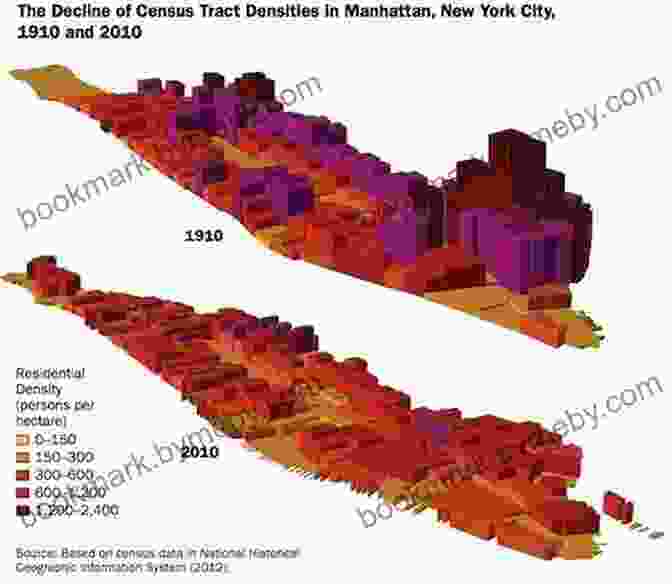 A Thematic Map Of Manhattan's Population Density From The 1900s Manhattan: Mapping The Story Of An Island