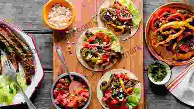 A Vibrant Spread Of Tex Mex Dishes, Including Sizzling Fajitas, Crispy Tacos, And Creamy Guacamole Mom And Pop Tex Mex: Cafe Style Tex Mex Cooking