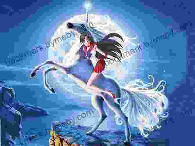 An Adorable Illustration Of Lily, The Main Character, Riding A Majestic Unicorn Through A Starry Sky Poseidon S Secret: Forgiveness Has Power (A Mermaid S Unicorn 2)