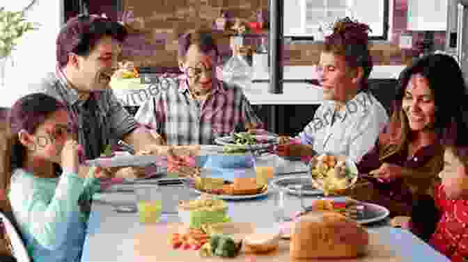 An Illustration Of A Happy Family Gathered Around A Table, Sharing A Meal And Laughter Queen Of Easter (Ann Estelle Stories)