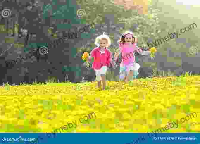 An Illustration Of Children Playing In A Field Of Flowers, Their Imaginations Soaring Queen Of Easter (Ann Estelle Stories)