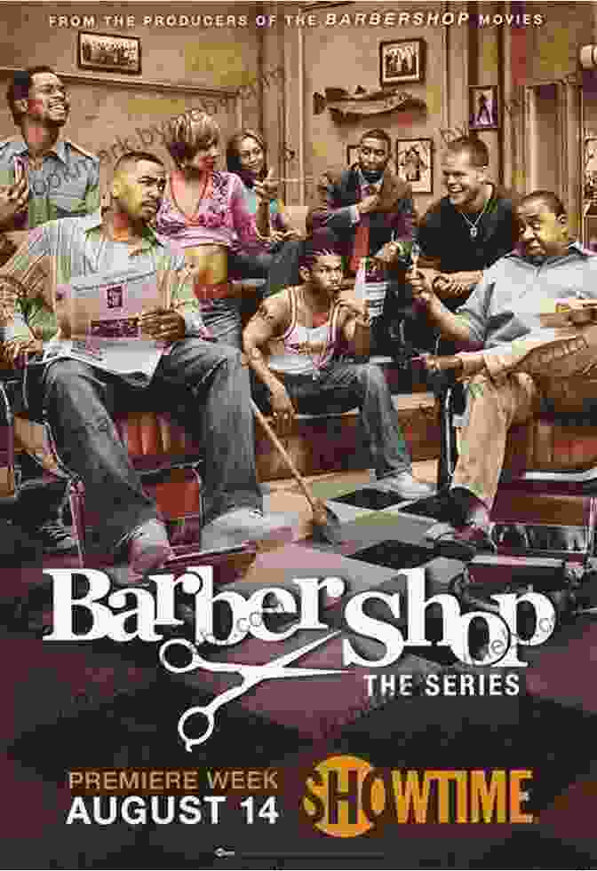 Barber Shop Chronicles Poster With The Cast In A Barbershop Setting, Laughing And Sharing Stories Barber Shop Chronicles (Oberon Modern Plays)