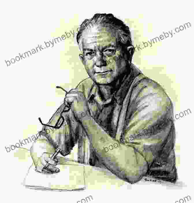 Black And White Portrait Of Jack Vance, Capturing His Enigmatic And Contemplative Expression. The Jack Vance Treasury Jack Vance