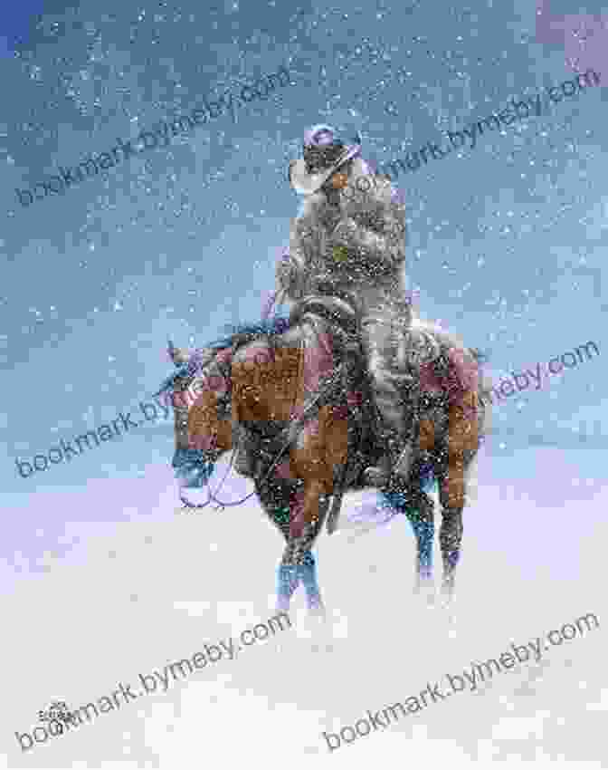 Cowboy Christmas Book Cover Featuring A Cowboy On Horseback In A Snowy Landscape COWBOY CHRISTMAS Jim Kennison