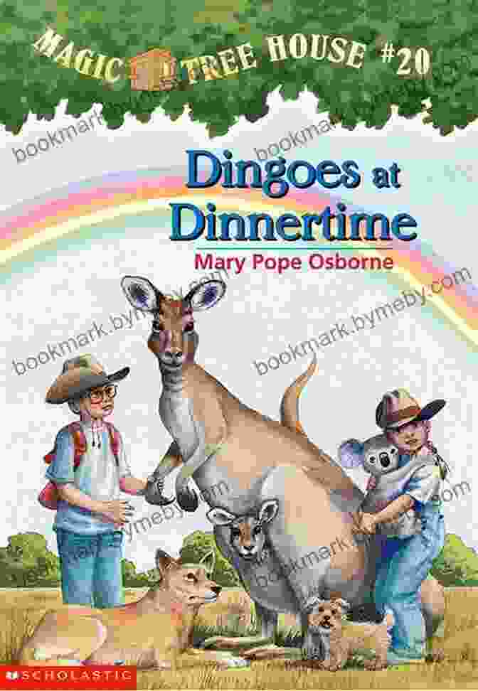 Jack And Annie Stand In Front Of A Large Tree House, Surrounded By Dingoes. Dingoes At Dinnertime (Magic Tree House 20)