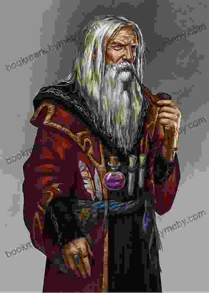 Merlin, An Elderly Man With A Long, White Beard, Stands Beside Anya, His Wise Eyes Filled With Secrets. Escape From The Dragon Czar: An Aegis Of Merlin Story