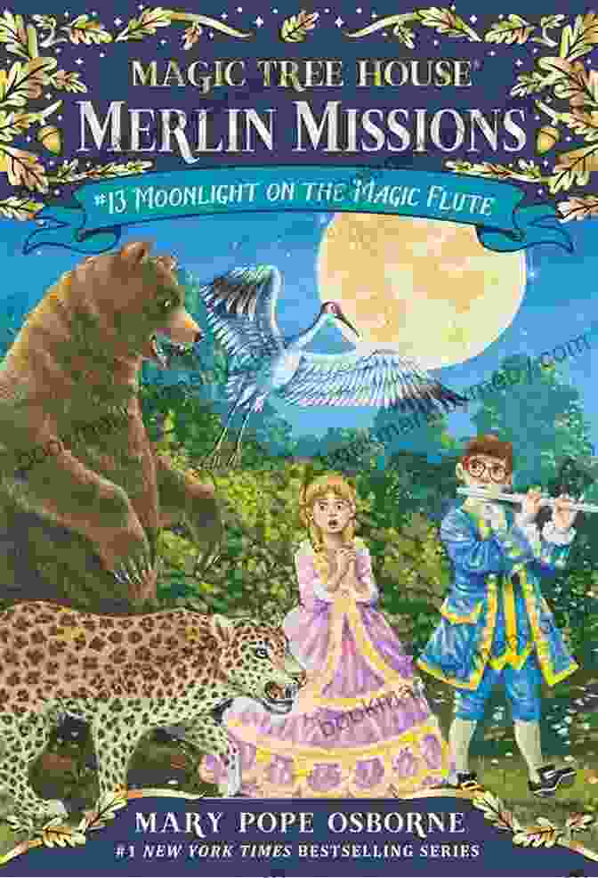 Moonlight On The Magic Flute Magic Tree House Book Cover Featuring A Young Girl And Boy Standing In Front Of A Magical Tree House Surrounded By A Forest Moonlight On The Magic Flute (Magic Tree House: Merlin Missions 13)