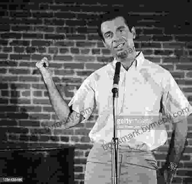 Mort Sahl Performing Onstage, Microphone In Hand, With A Backdrop Of American Flag And Audience Laughing Last Man Standing: Mort Sahl And The Birth Of Modern Comedy